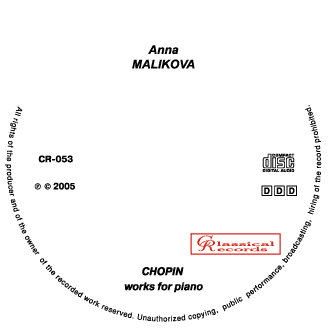 CR-053. Chopin. Mazurkas, Ballades... Anna Malikova, piano