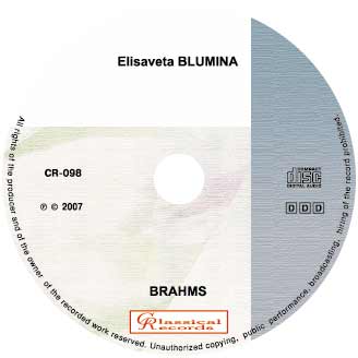 CR-098. Elisaveta Blumina, piano. Brahms